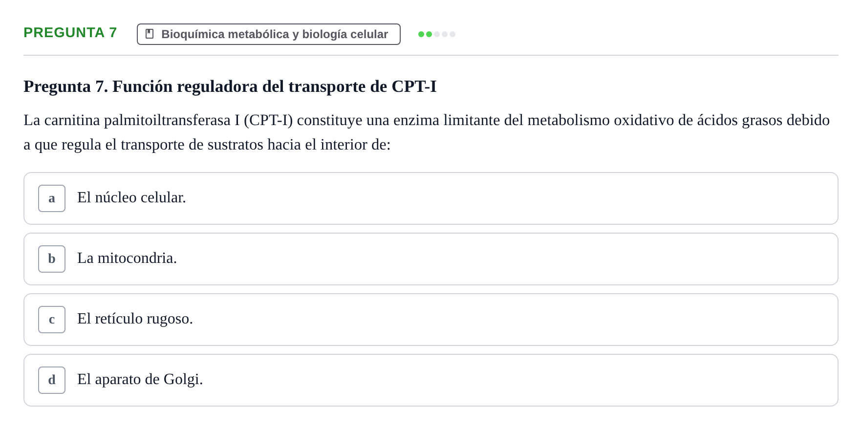 Enunciado: Pregunta 7