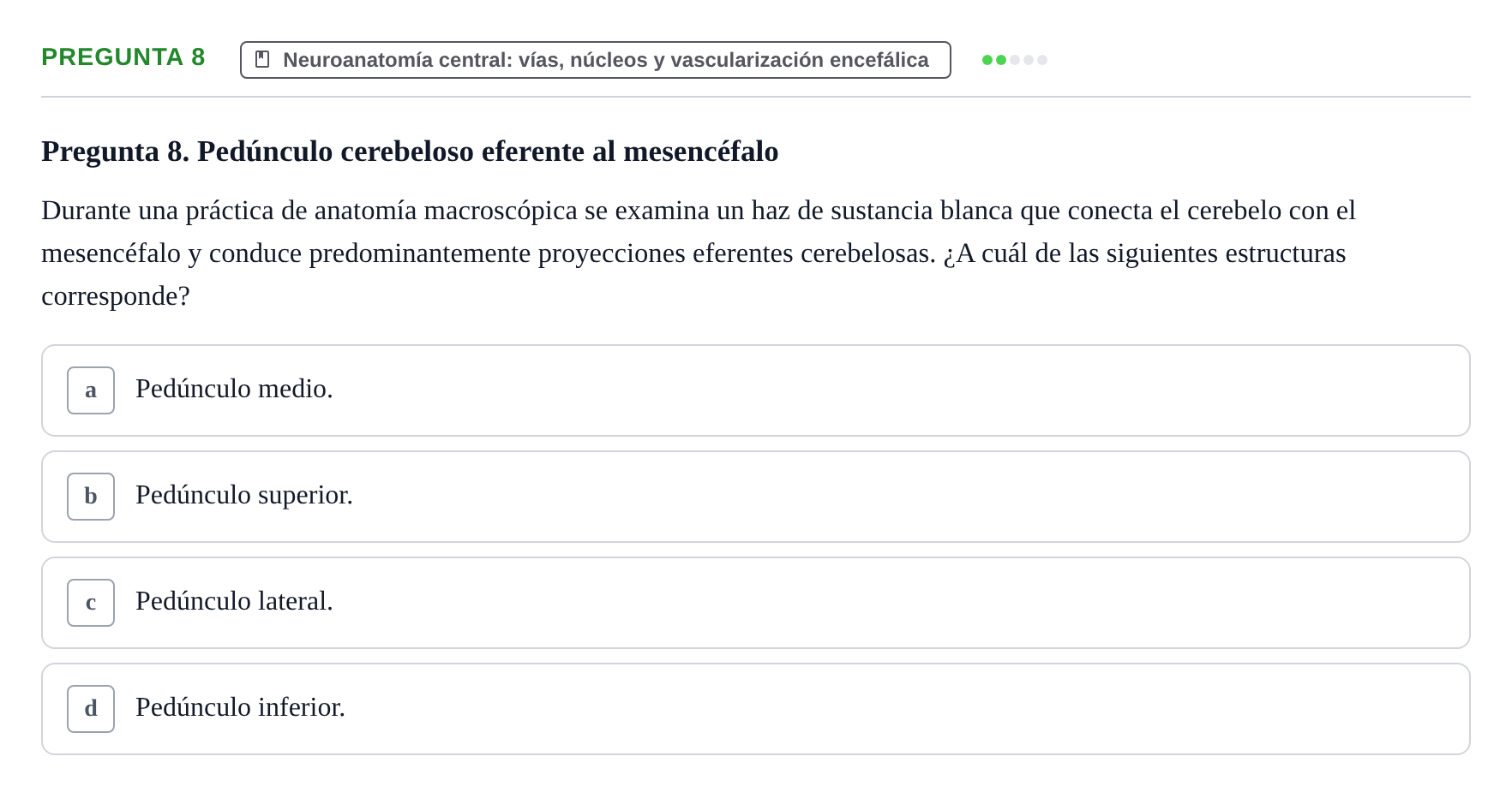Enunciado: Pregunta 8