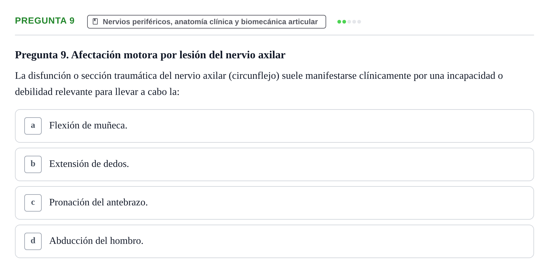Enunciado: Pregunta 9