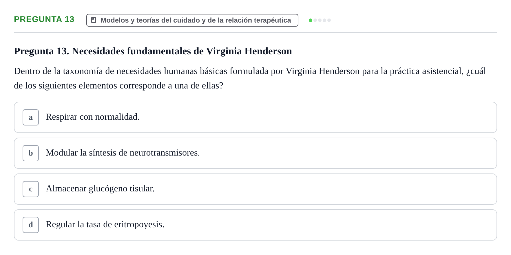 Enunciado: Pregunta 13