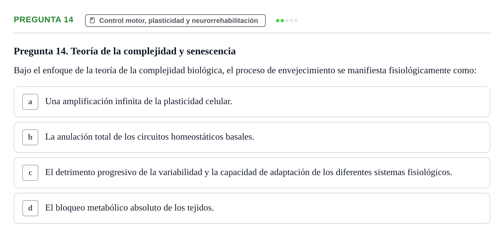 Enunciado: Pregunta 14