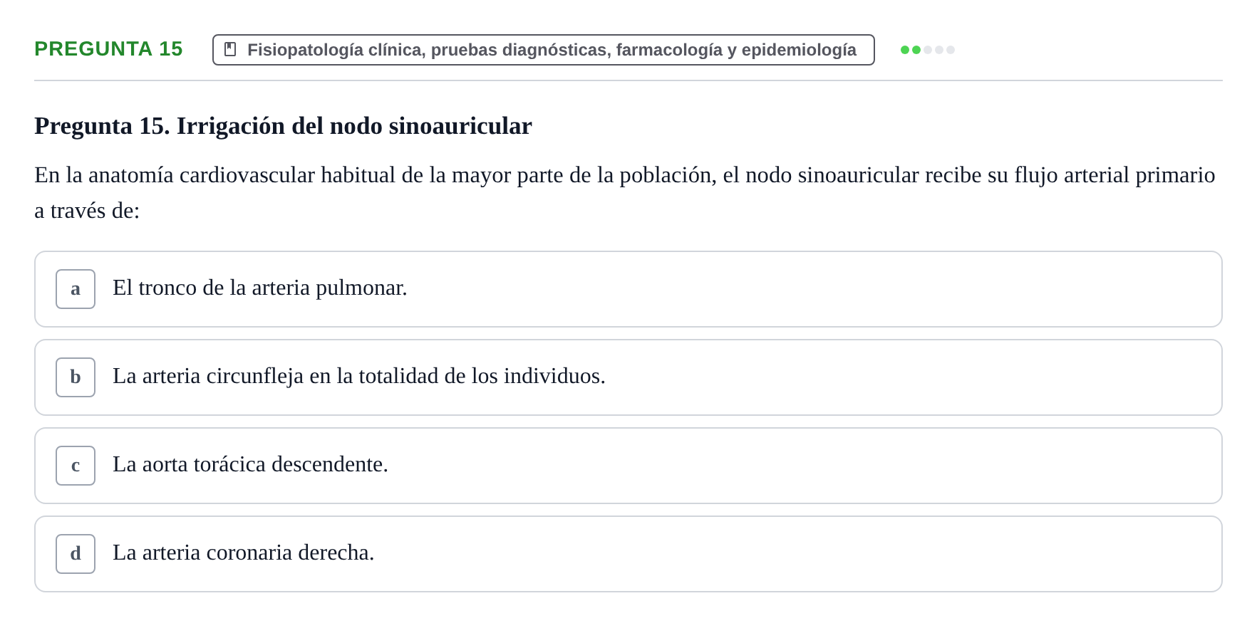 Enunciado: Pregunta 15