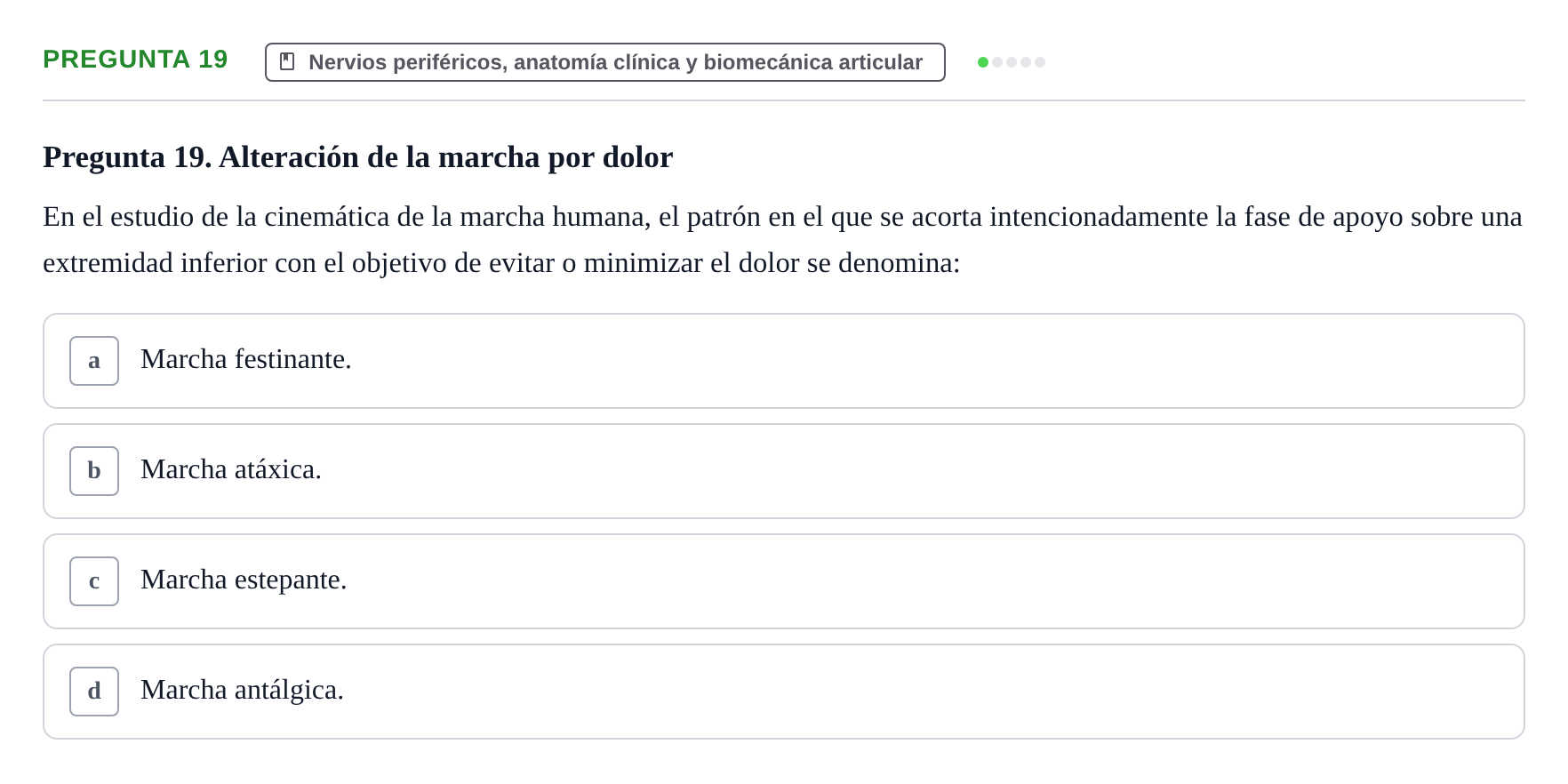 Enunciado: Pregunta 19