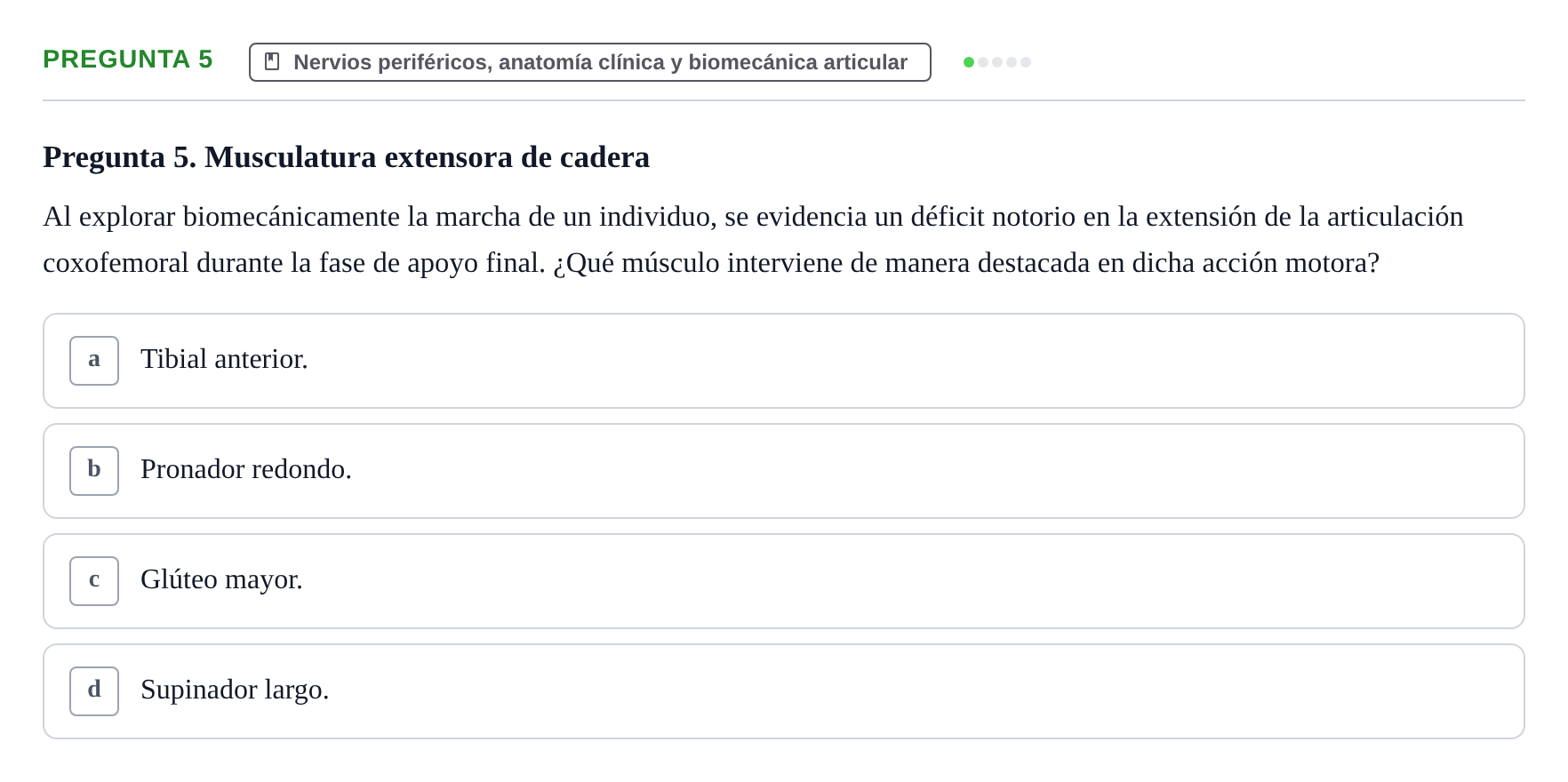 Enunciado: Pregunta 5