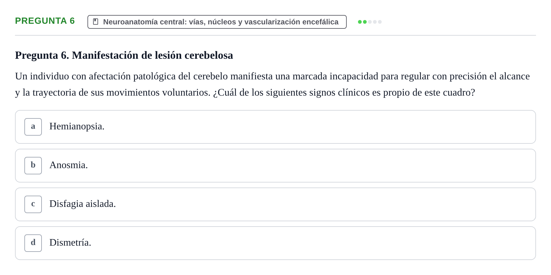 Enunciado: Pregunta 6