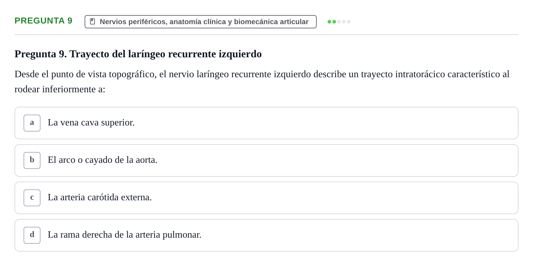 Enunciado: Pregunta 9