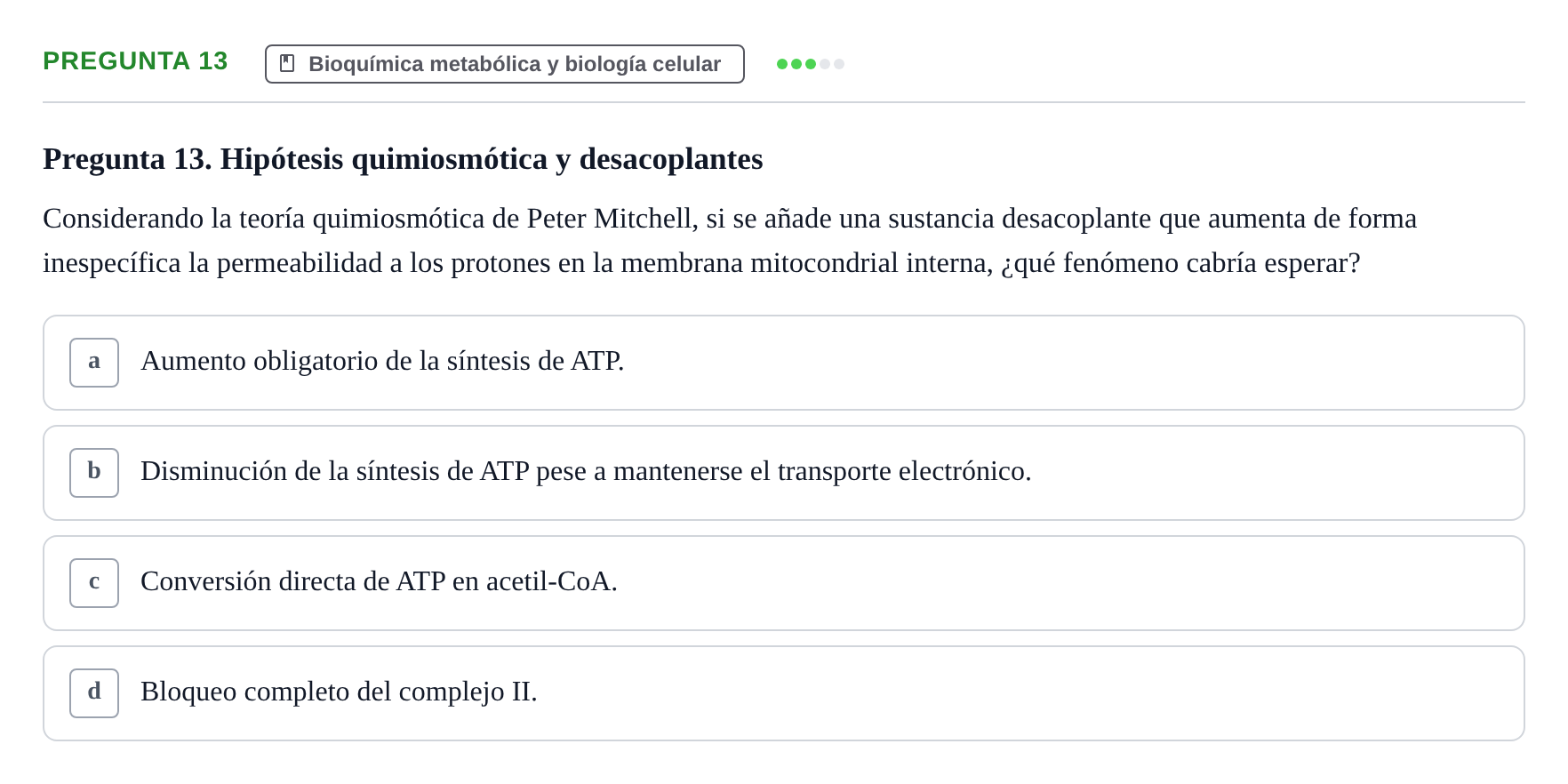 Enunciado: Pregunta 13
