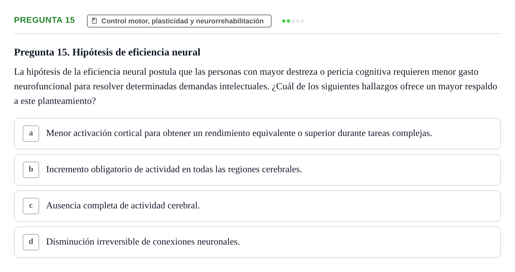 Enunciado: Pregunta 15