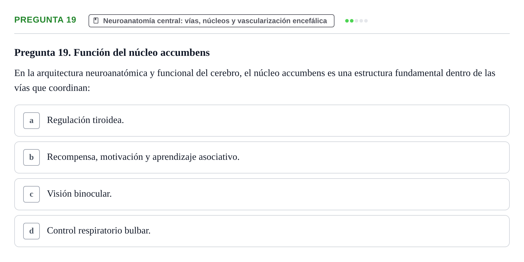 Enunciado: Pregunta 19