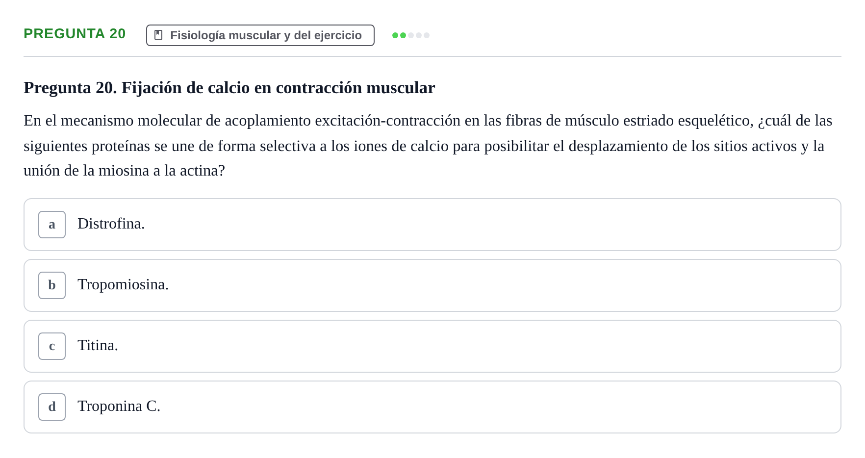Enunciado: Pregunta 20