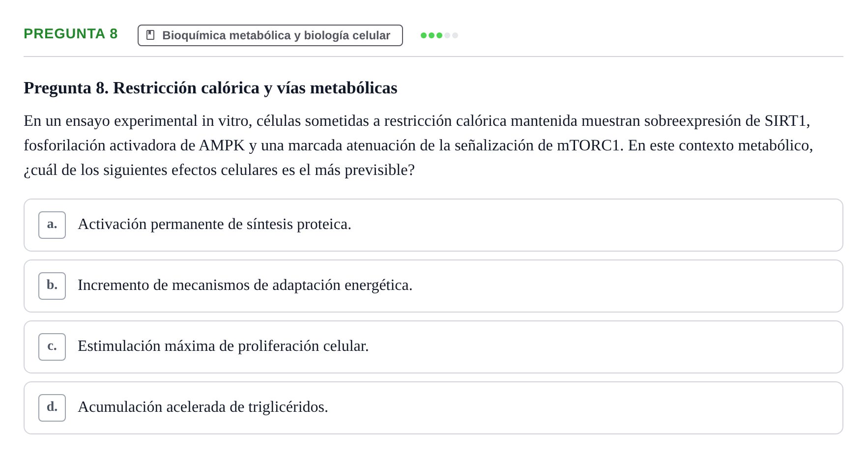 Enunciado: Pregunta 8