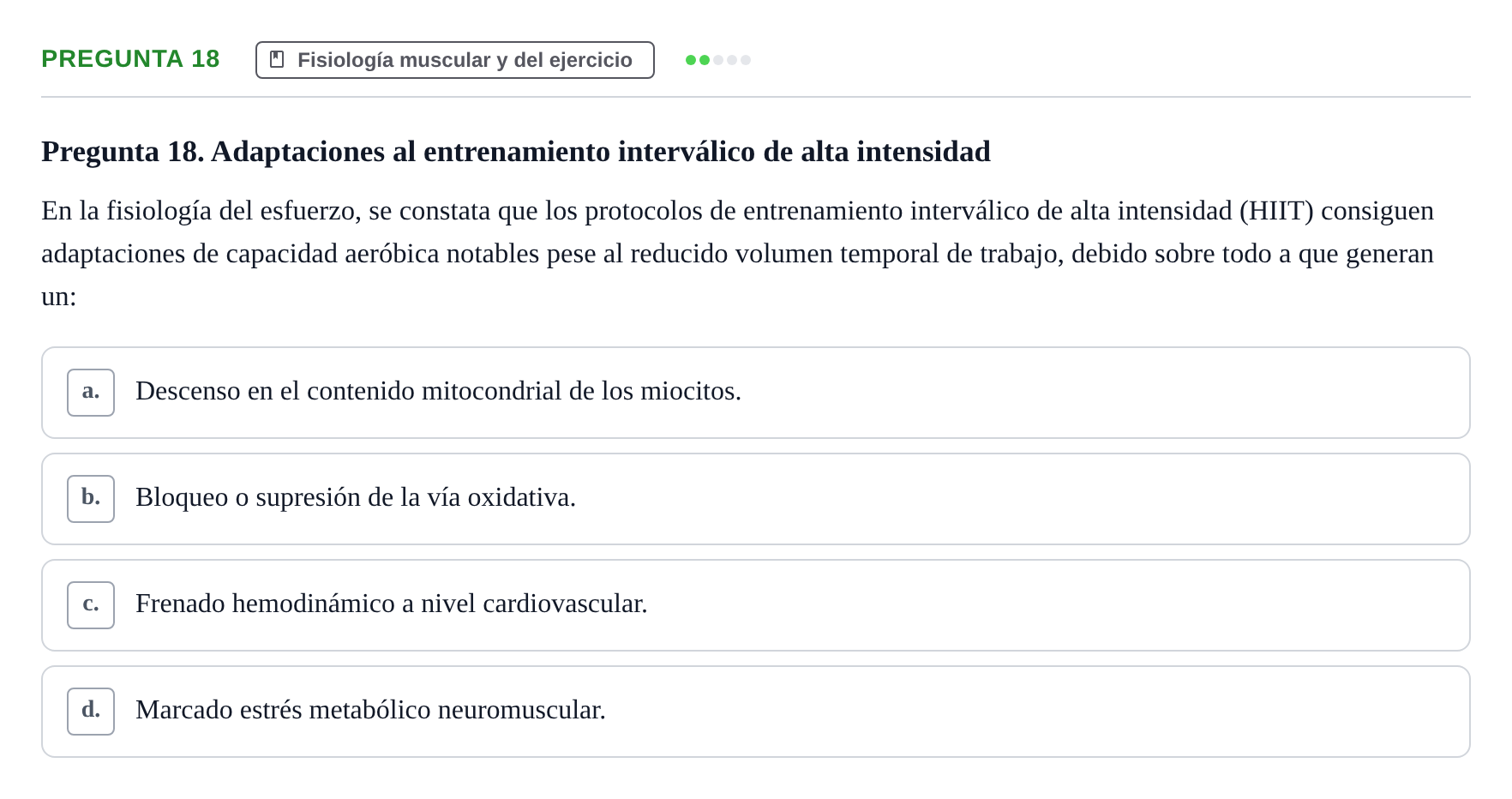 Enunciado: Pregunta 18