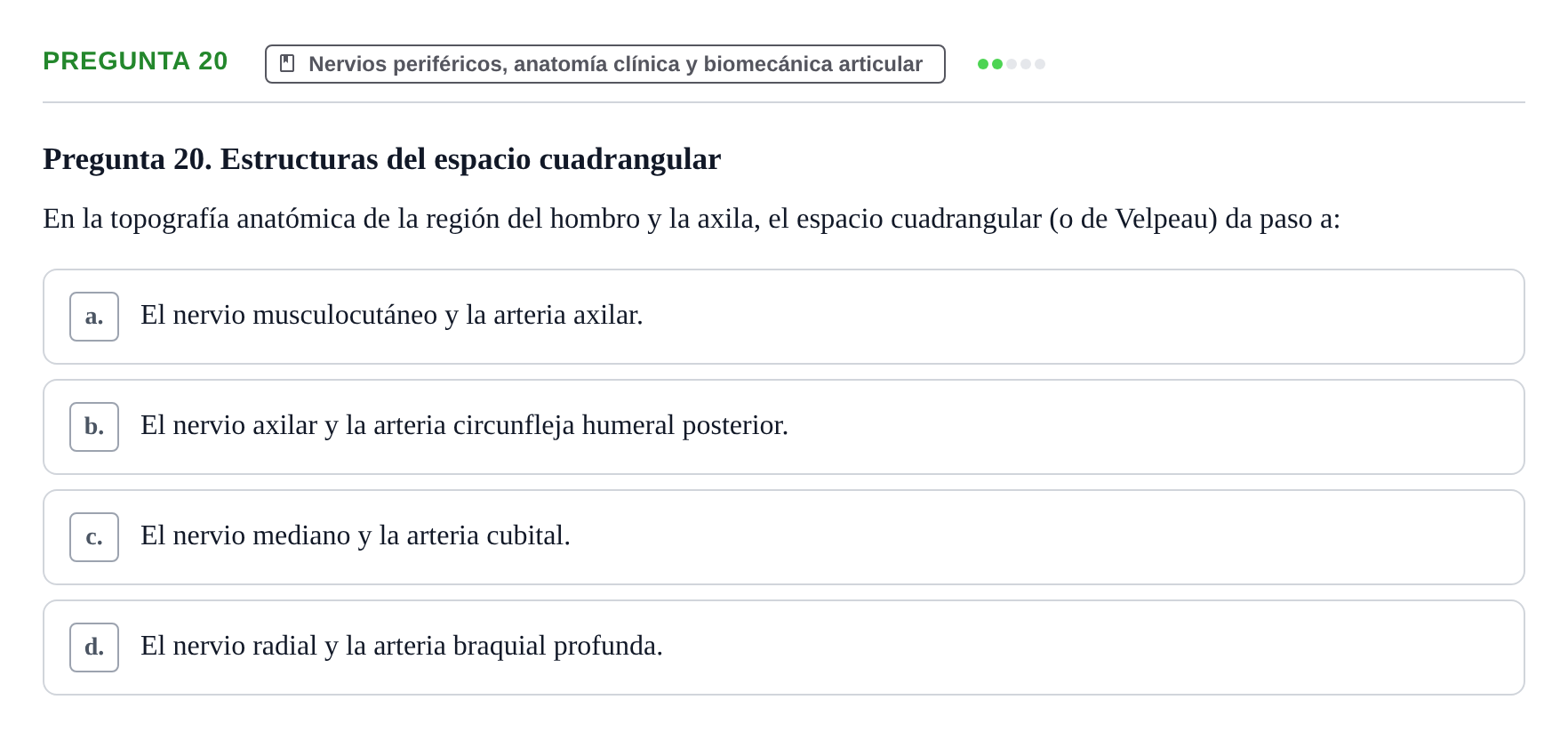Enunciado: Pregunta 20