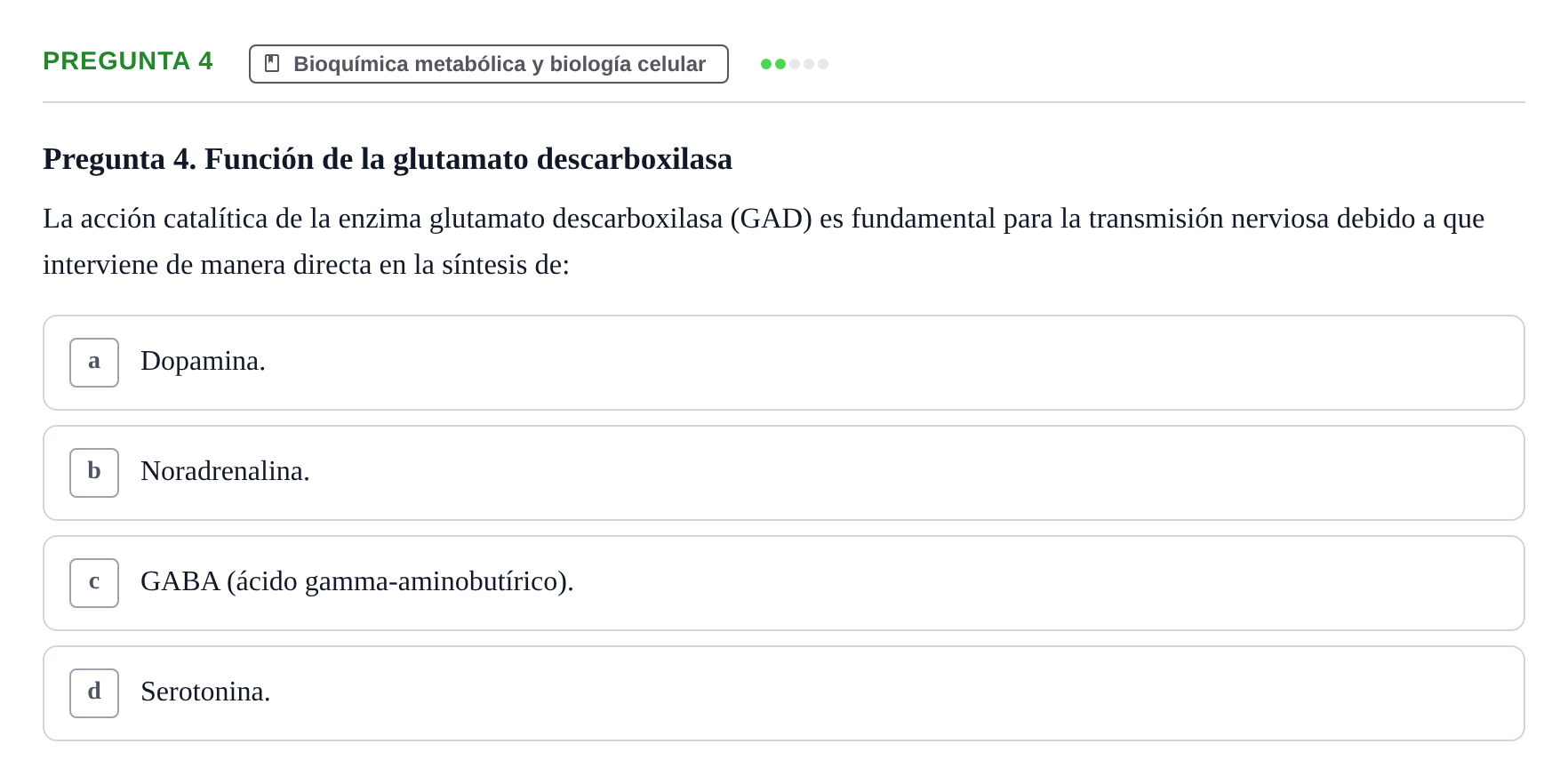 Enunciado: Pregunta 4