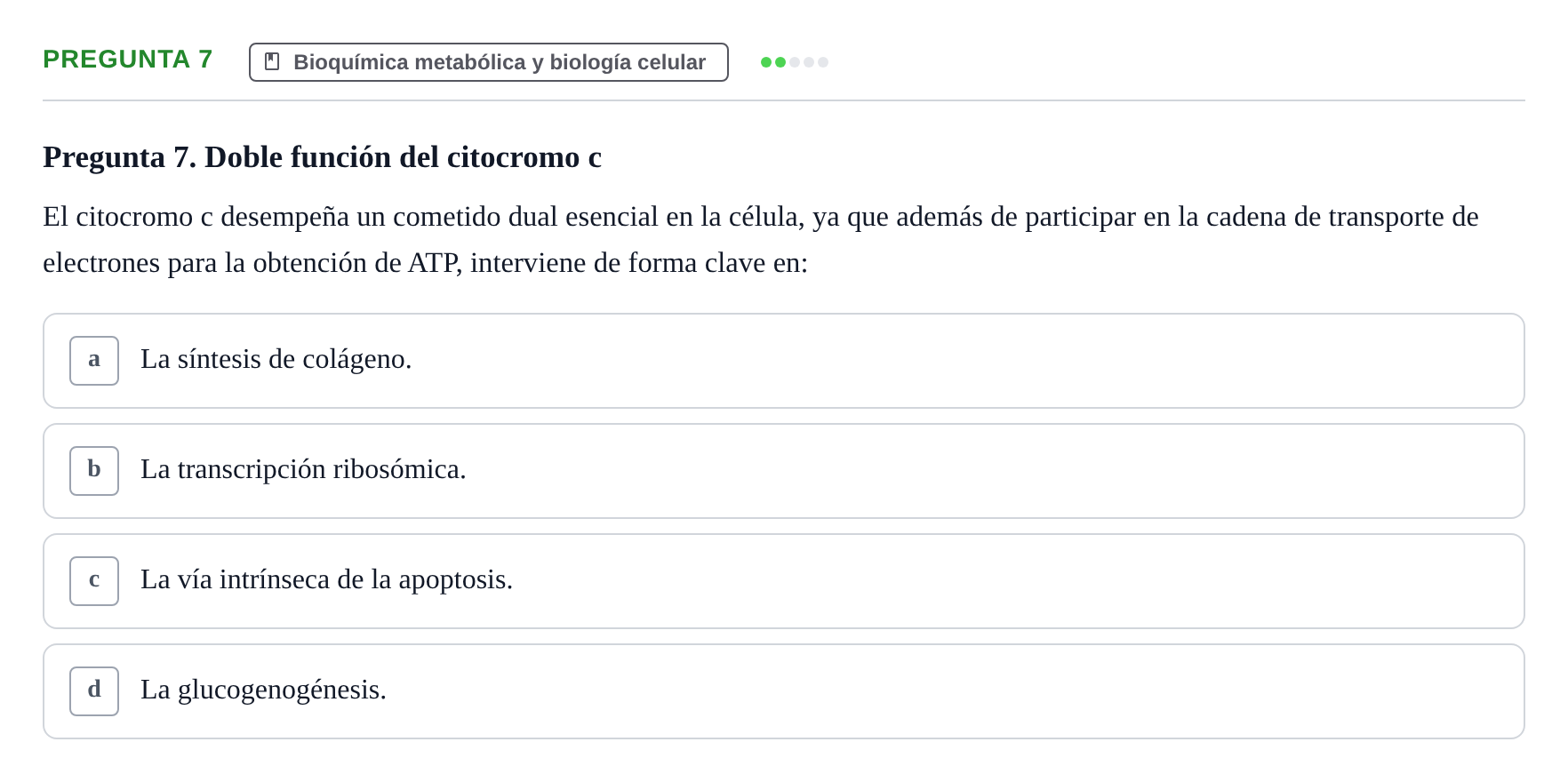 Enunciado: Pregunta 7