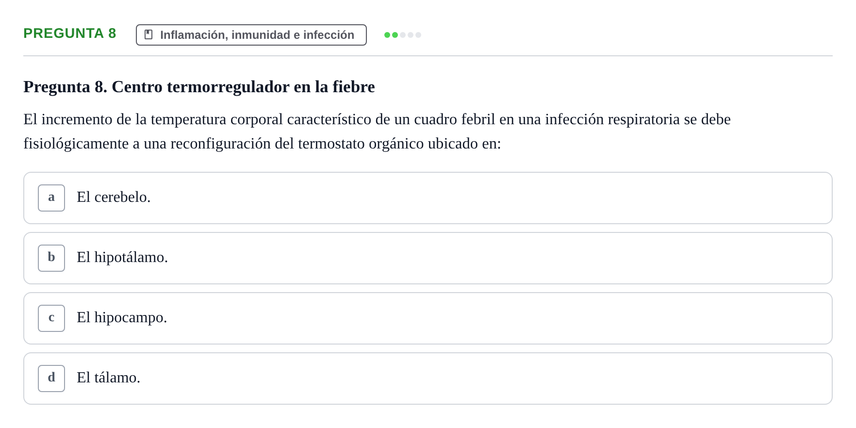 Enunciado: Pregunta 8