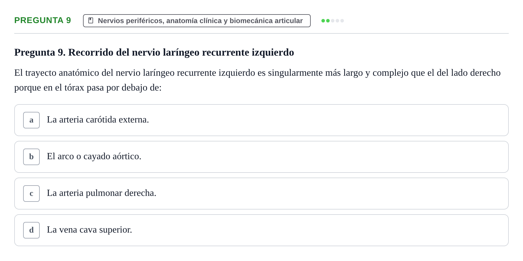 Enunciado: Pregunta 9
