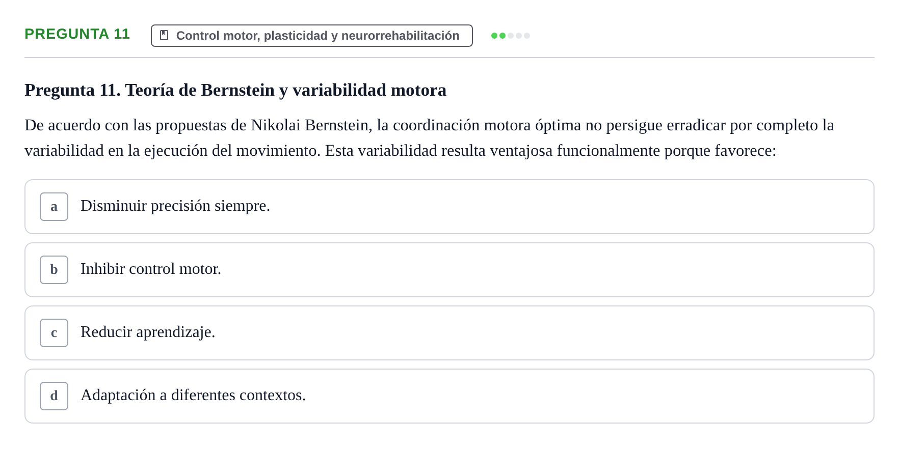 Enunciado: Pregunta 11