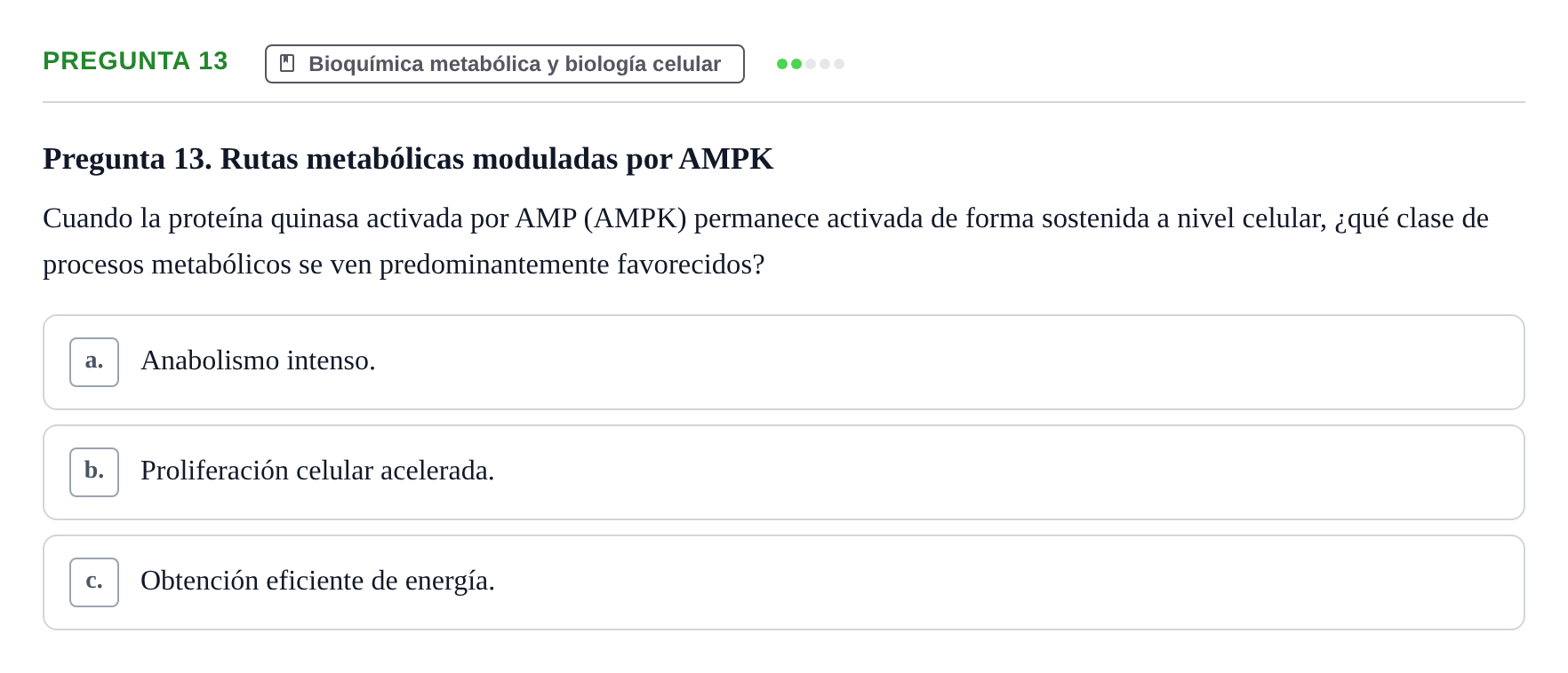 Enunciado: Pregunta 13
