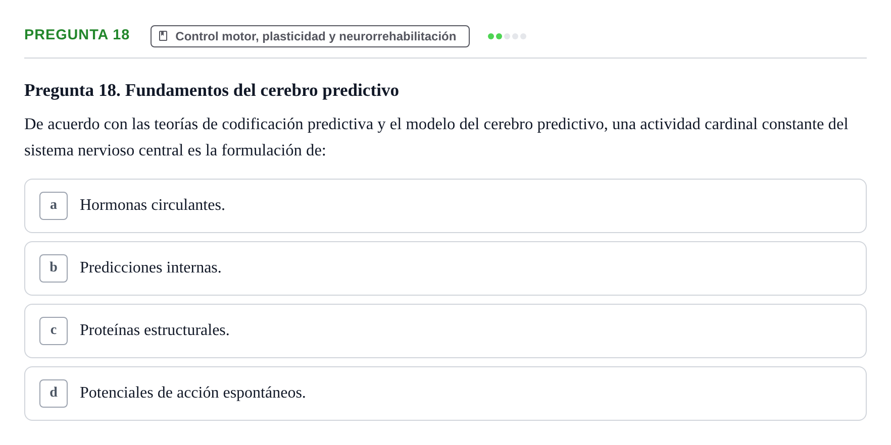 Enunciado: Pregunta 18