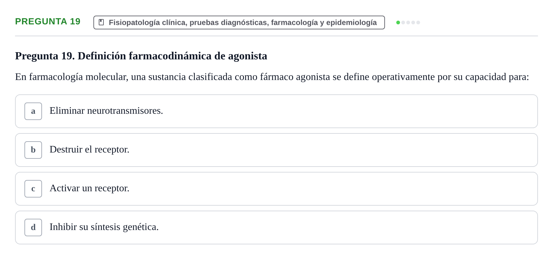 Enunciado: Pregunta 19