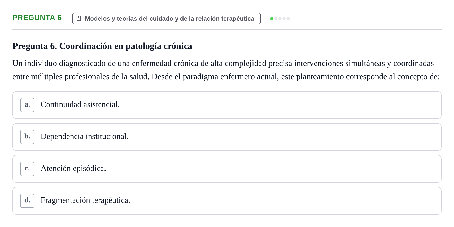 Enunciado: Pregunta 6