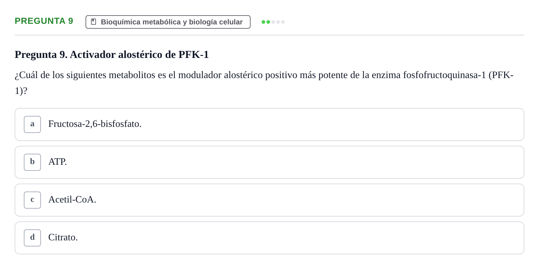 Enunciado: Pregunta 9