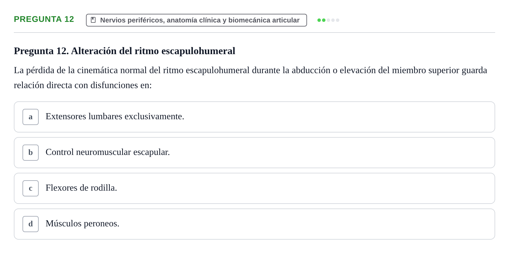 Enunciado: Pregunta 12