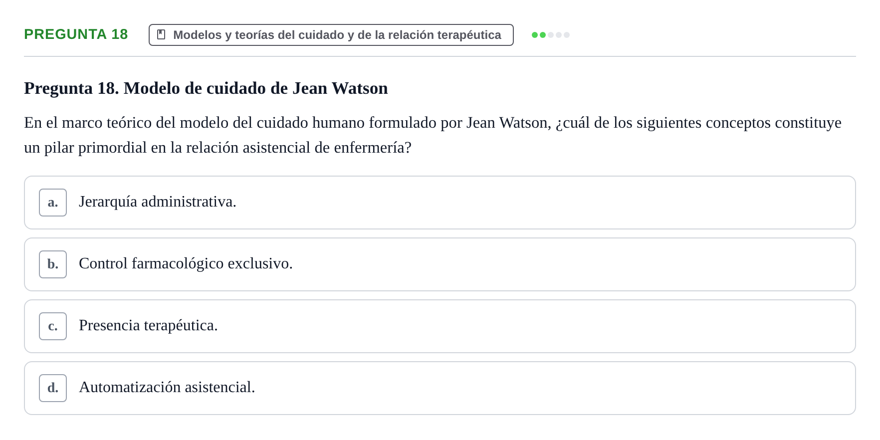 Enunciado: Pregunta 18