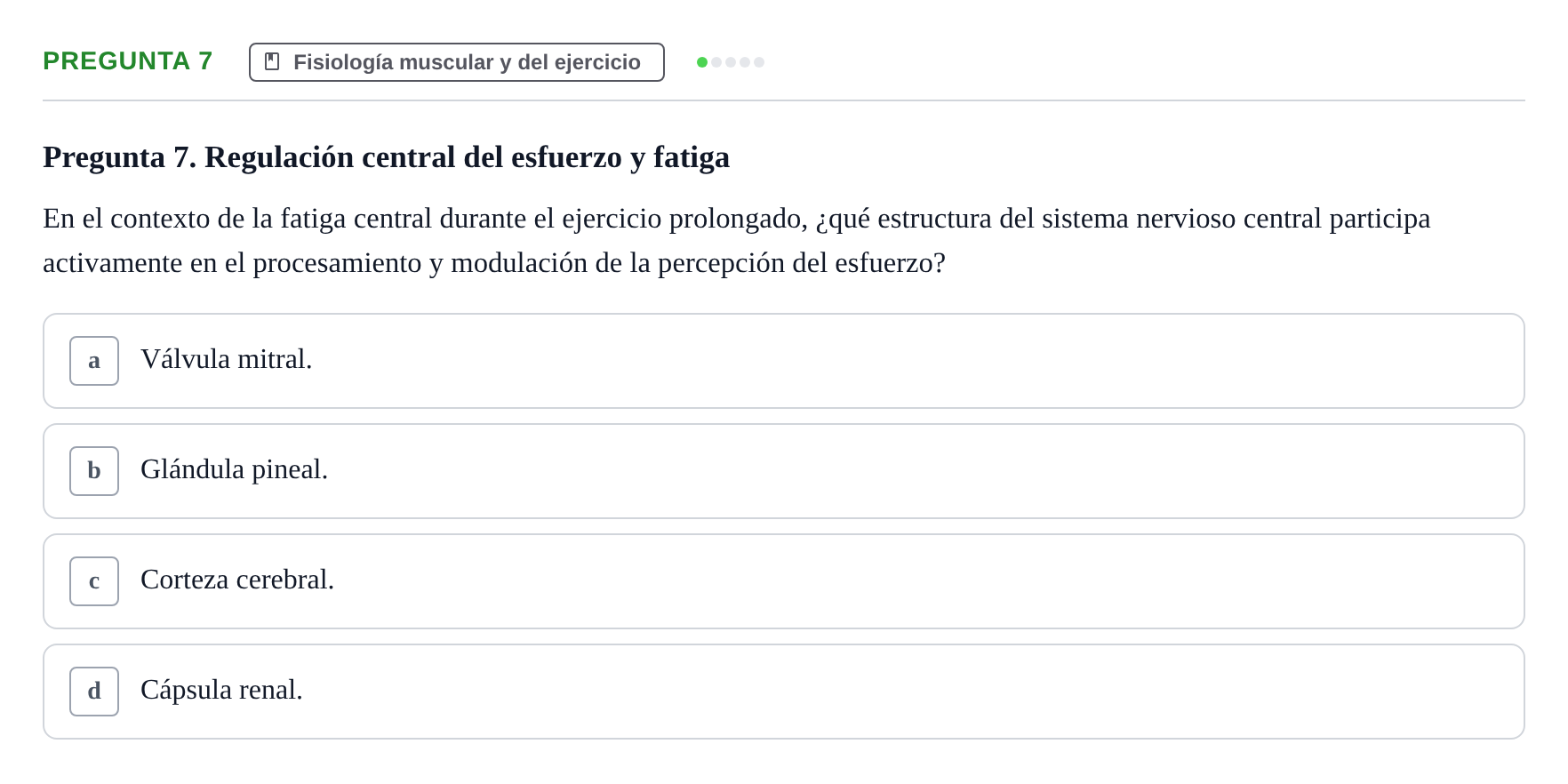 Enunciado: Pregunta 7