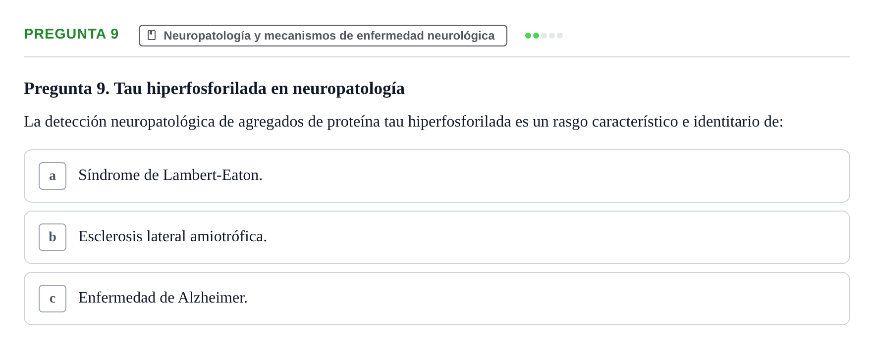 Enunciado: Pregunta 9