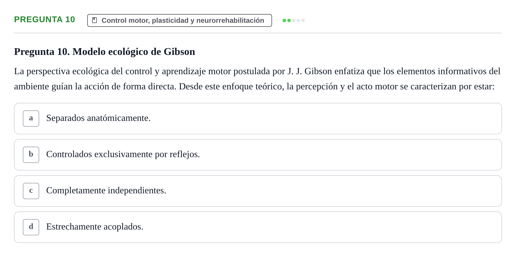 Enunciado: Pregunta 10
