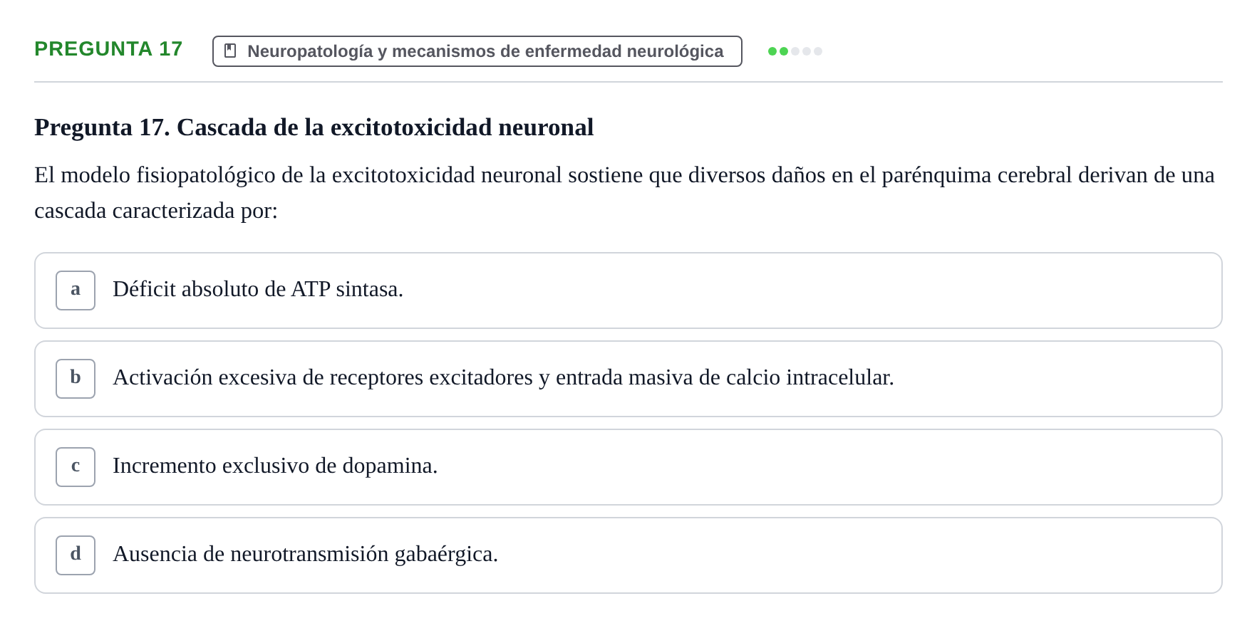 Enunciado: Pregunta 17