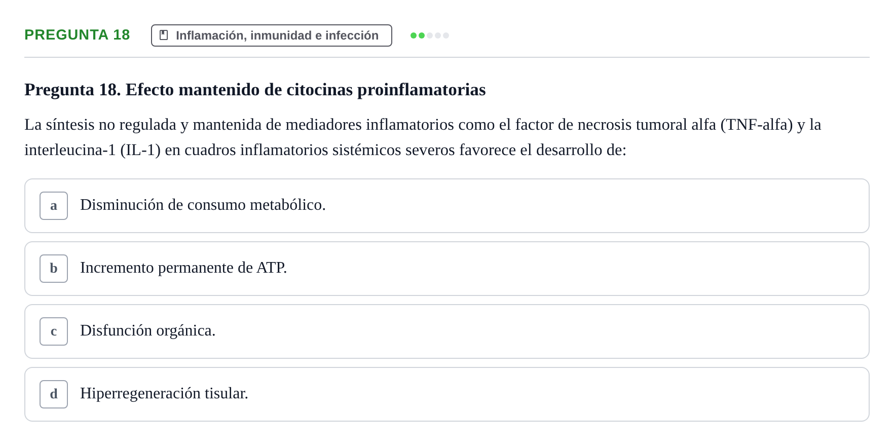 Enunciado: Pregunta 18