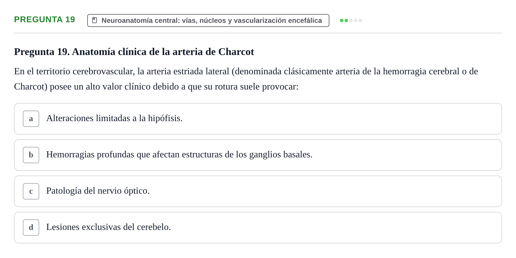 Enunciado: Pregunta 19