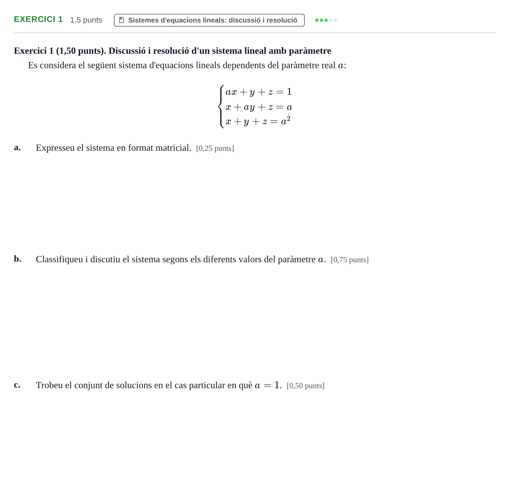 Enunciado: Exercici 1 · Matemáticas Empresariales UDL 2018
