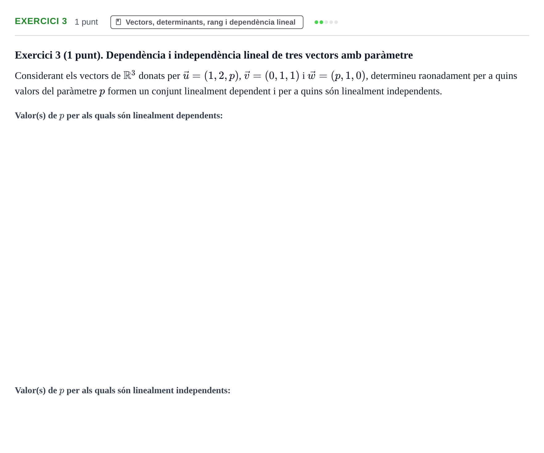 Enunciado: Exercici 3 · Matemáticas Empresariales UDL 2018