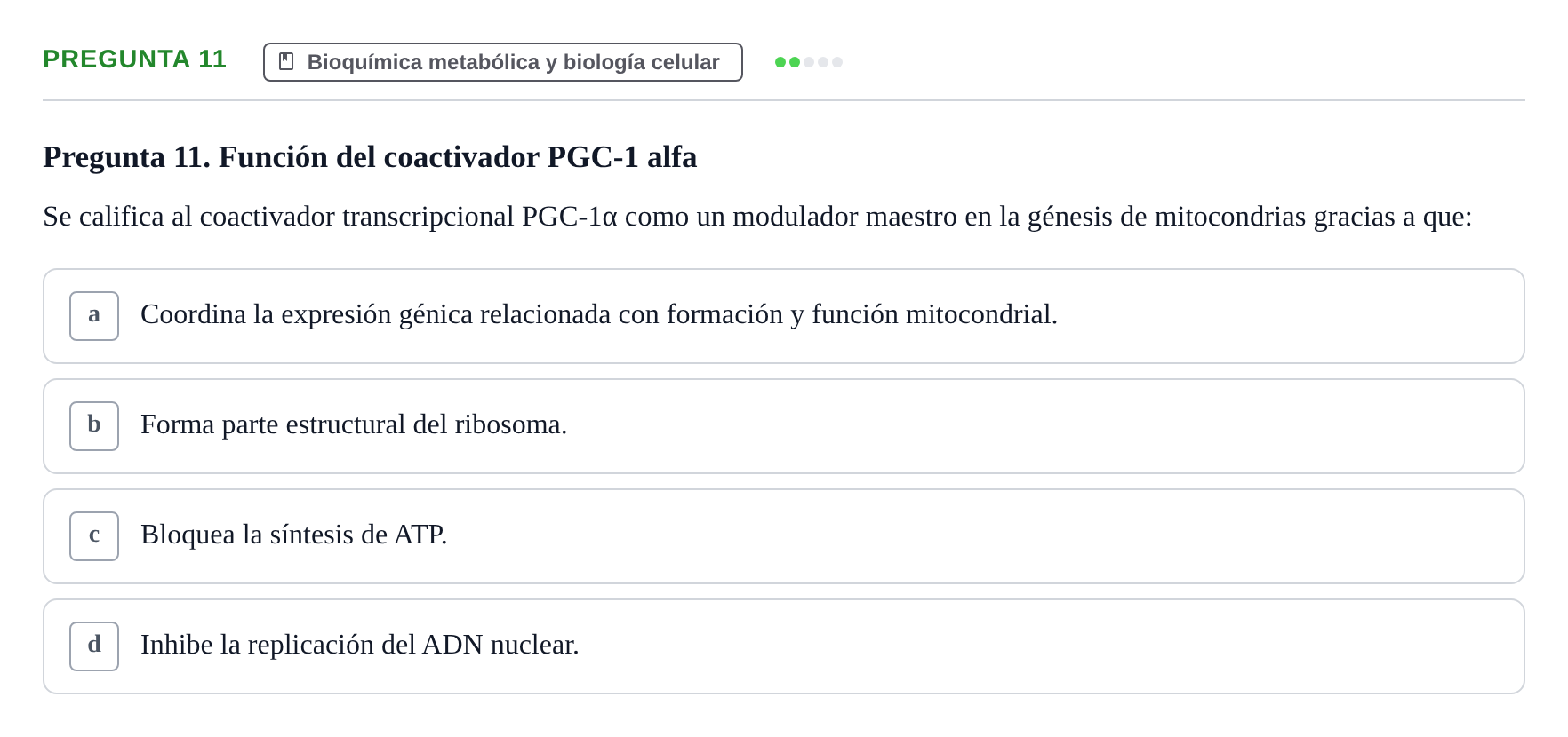 Enunciado: Pregunta 11
