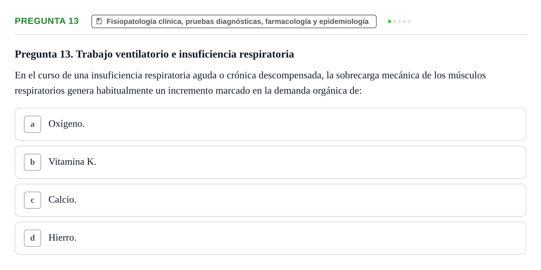 Enunciado: Pregunta 13