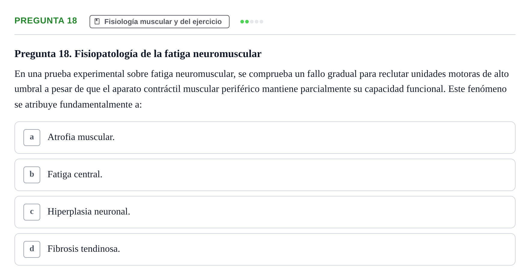 Enunciado: Pregunta 18
