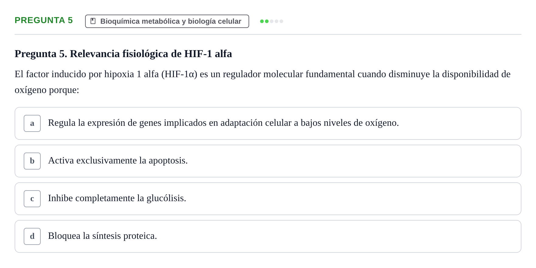 Enunciado: Pregunta 5