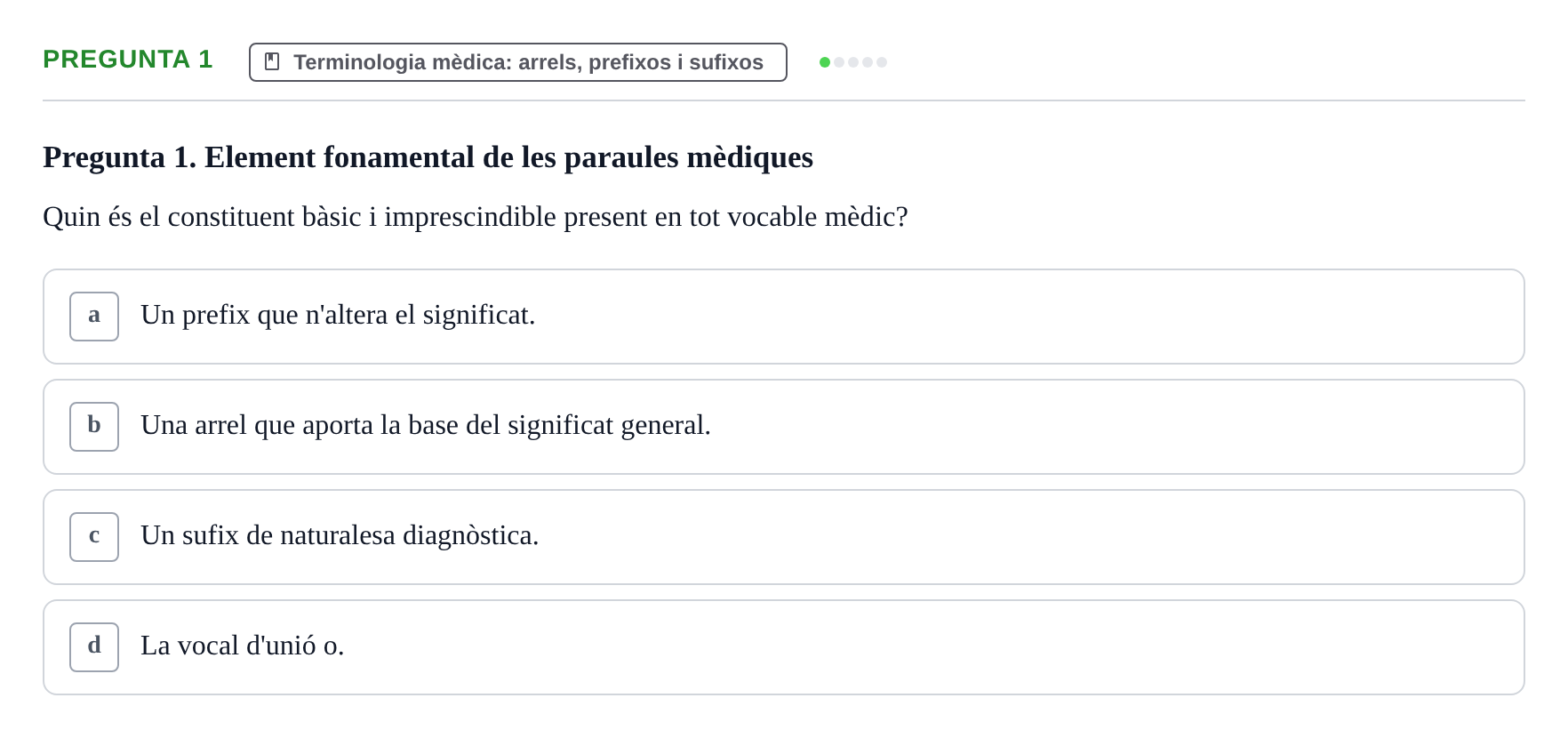 Enunciado: Pregunta 1 · Introducció a les Ciències de la Salut UAB Exemples