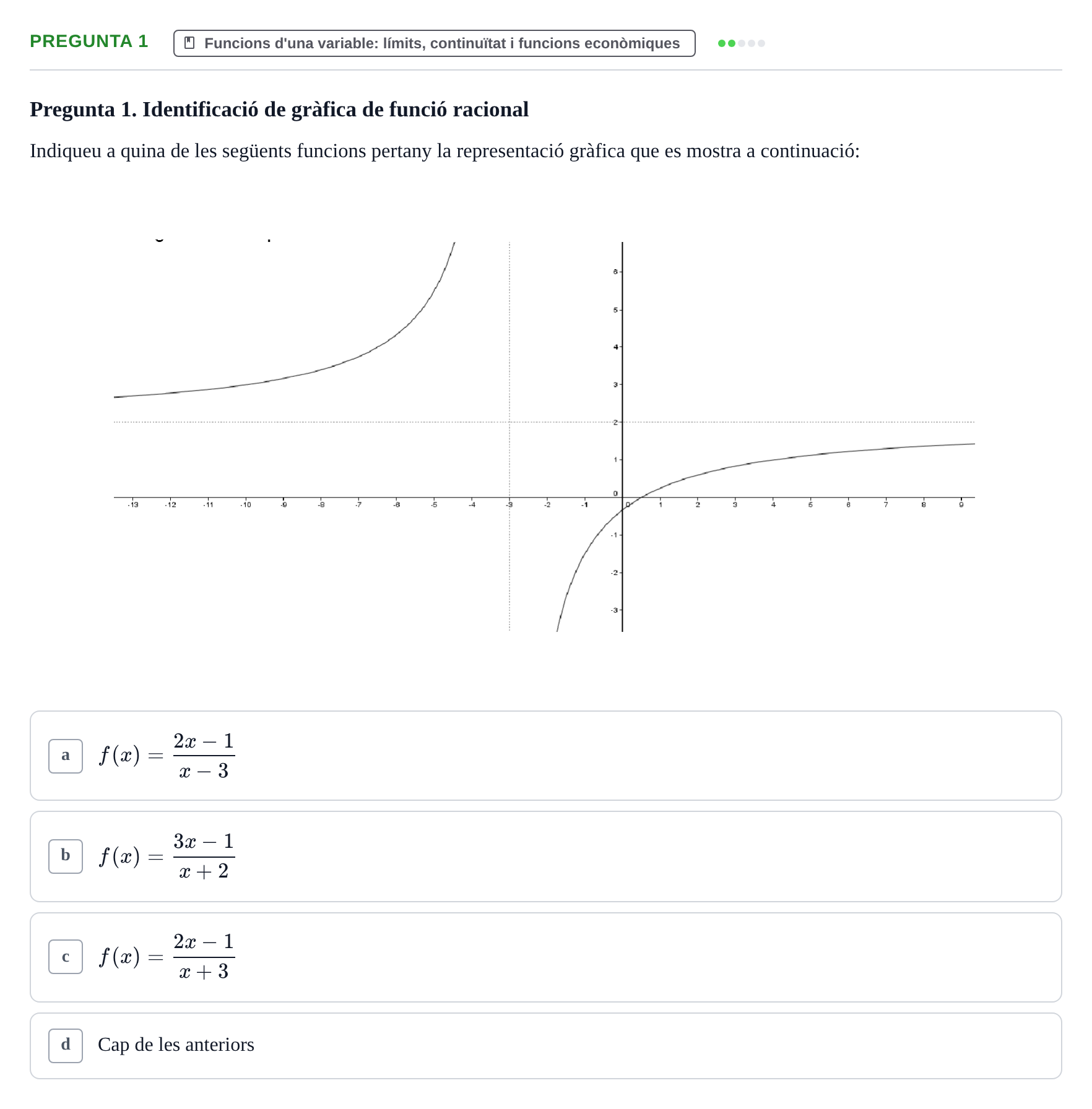 Enunciado: Pregunta 1 · Matemáticas Empresariales UDL 2010