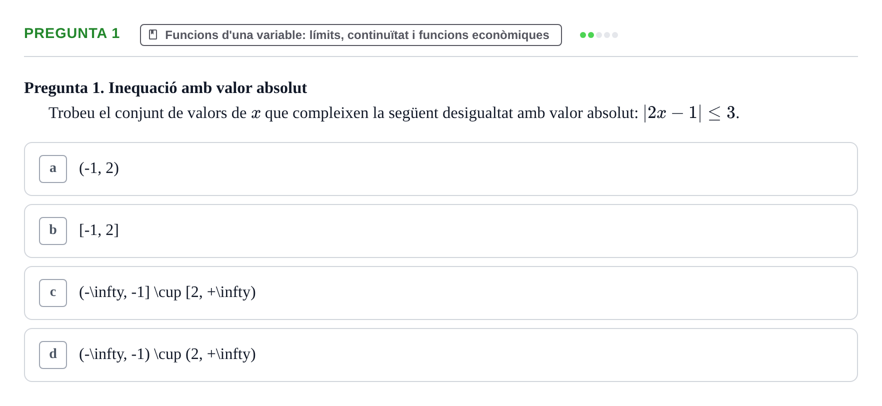 Enunciado: Pregunta 1 · Matemáticas Empresariales UDL 2012