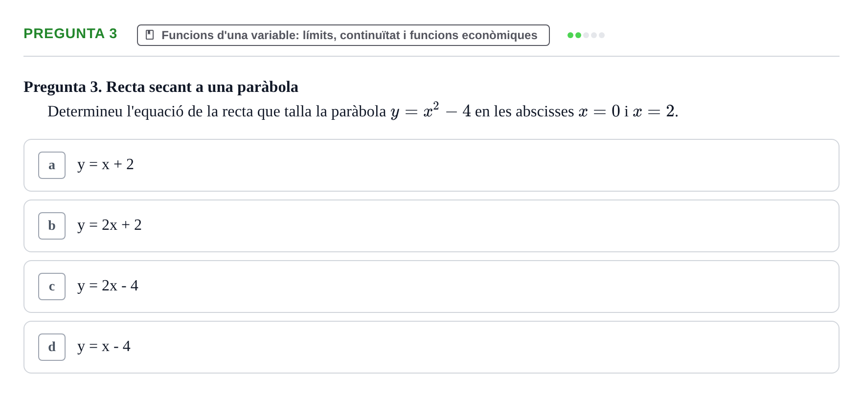 Enunciado: Pregunta 3 · Matemáticas Empresariales UDL 2012