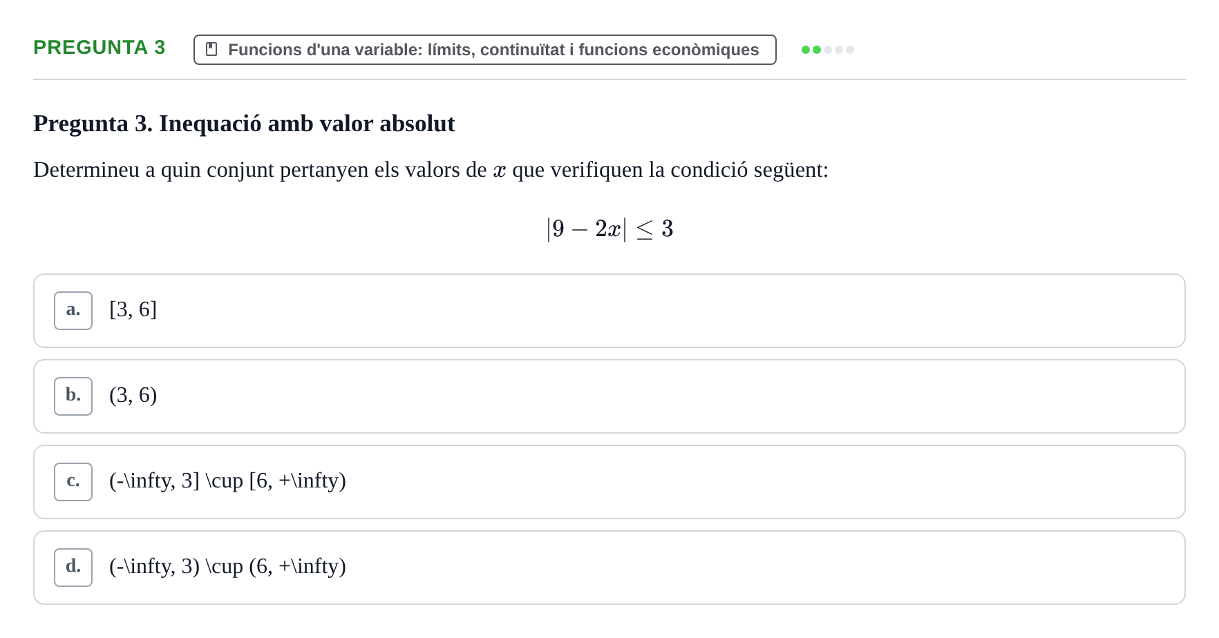 Enunciado: Pregunta 3 · Matemáticas Empresariales UDL 2013