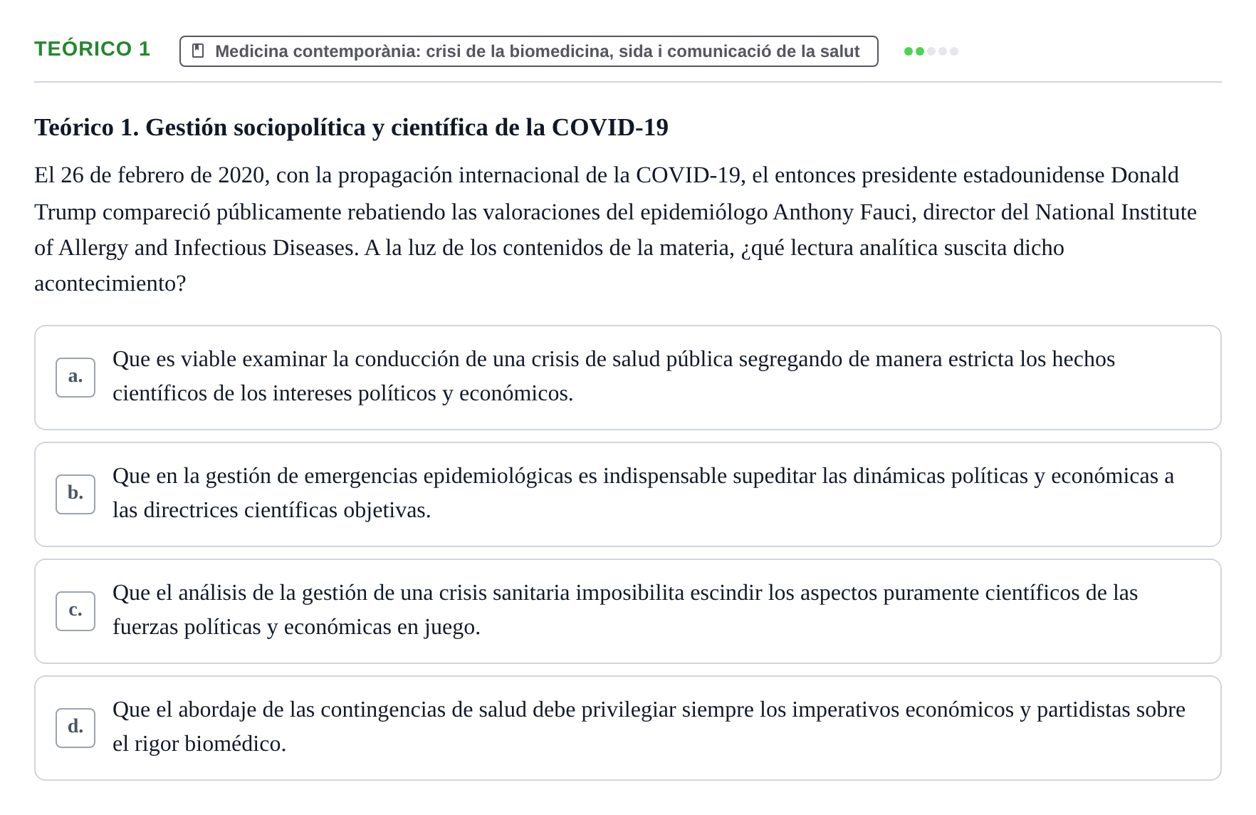 Enunciado: Ejercicio Teórico 1 · Introducció a les Ciències de la Salut UAB 2026