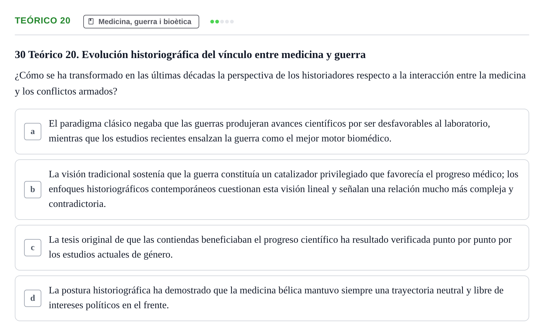 Enunciado: Ejercicio Teórico 20 · Introducció a les Ciències de la Salut UAB 2026