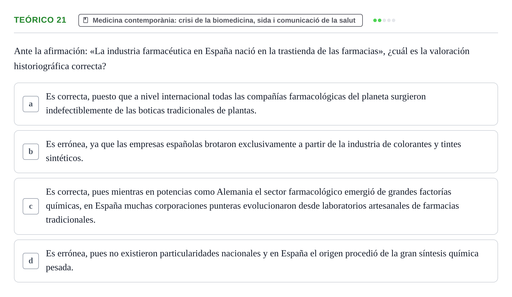 Enunciado: Ejercicio Teórico 21 · Introducció a les Ciències de la Salut UAB 2026