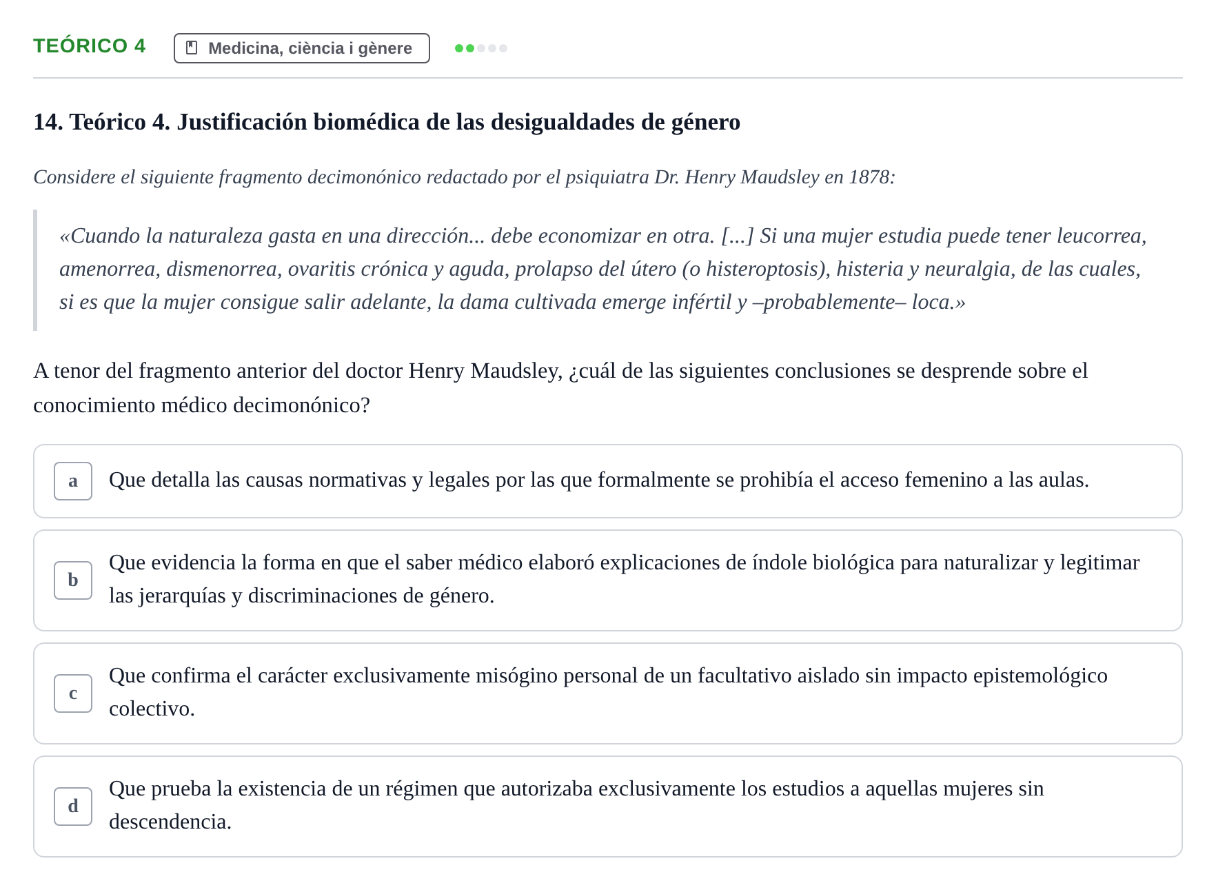 Enunciado: Ejercicio Teórico 4 · Introducció a les Ciències de la Salut UAB 2026